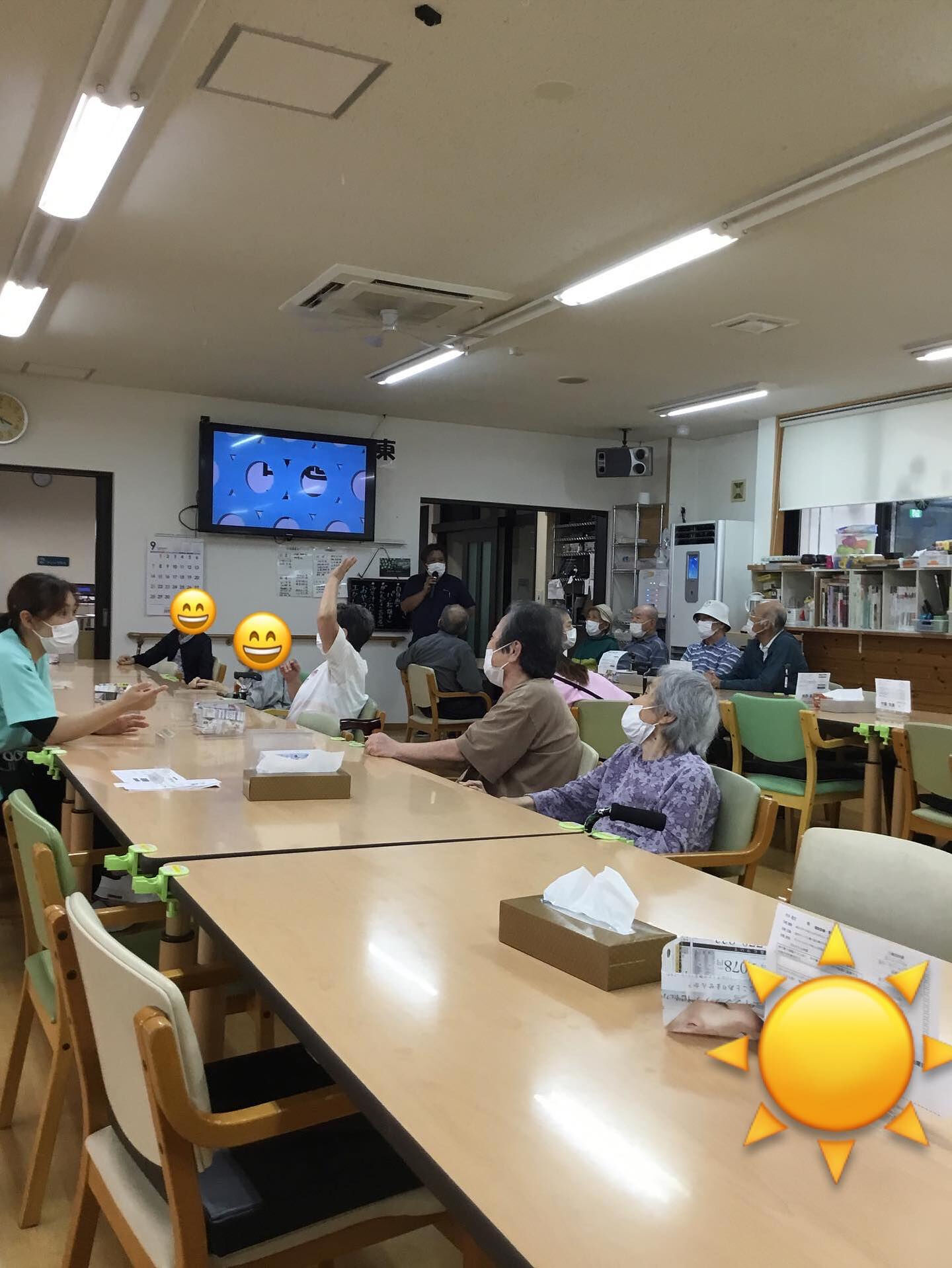 みんなで脳トレの時間です
